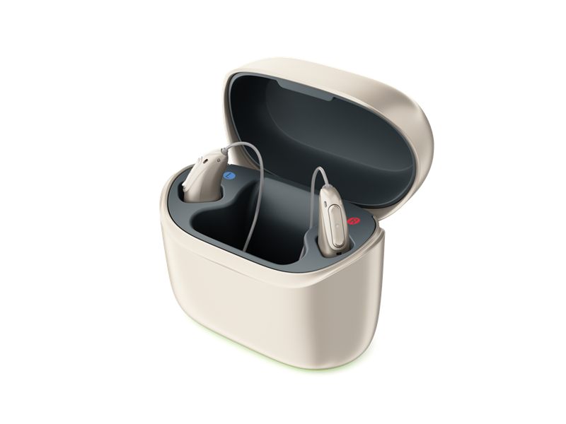 Chargeur Phonak Charger Ease avec aides auditives — visuel officiel